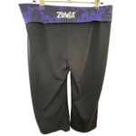 Zumba Cropped Athletic Pants With Fold Over Waist Black Size XL Photo 3