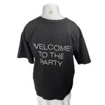 Women's Black Graphic Welcome To The Party Cocktail T Shirt Tee Top Size 2XL Photo 1