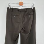 Ann Taylor Womens Brown Mid to Low Rise Trouser Dress Pants Size 2 cinch back Photo 2