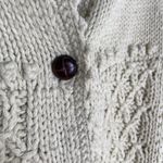 Ivy Vintage Chunky Acrylic Cardigan Brown Button Dot Pattern Size Small Photo 4