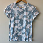 Marine layer  Tropical Floral Peach Pink and Green T-Shirt Photo 0