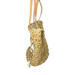 Cappelli Straworld Purse Bag Brown Straw Shell Embellishments 2 Handles Nautical Tan Photo 1