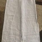 Tahari Size 8,  Blue & White Striped Wide Leg Spring Summer Linen Pants Photo 0