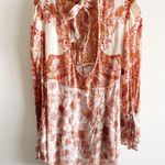 Free People Lady Luck Bell Sleeve Print Tunic or Mini Dress In Ivory Size XS Photo 6