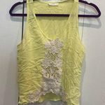 Lush Clothing Lush soft yellow top with open front lace women’s size S Photo 0