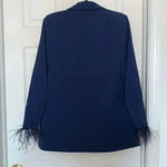 WAYF  Feather Trim Navy Blue Blazer Size S Photo 1