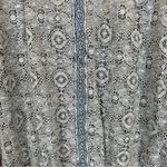 Queen Moda Women’s Blue Gray Smocked Cotton Lace Short Sleeve Blouse S Photo 9