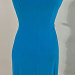 American Living Blue Ruched Ruffle Sheath Dress Size 6 Stretch Bodycon chic Photo 0