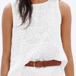 Madewell Womens Size XS white Geo Lace Eyelet Tank top Photo 0