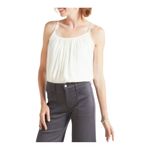 Allison Joy women’s extra small ivory pleated cami loose lightweight tank top Photo 1