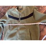 Zyia Active Olive Flying V Full Zip Fleece Jacket Women Large Preppy Fall Comfy Green Photo 4