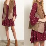 Hem & Thread  Faux Suede/Sherpa Open Front Vest Photo 6