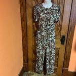 Vintage 80s Safari Jumpsuit Animal Print Boho Utility One Piece Photo 5