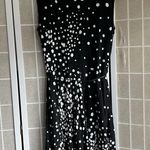 NWT Lascana Wrap Look printed dress sleeveless black white dotted dress size 10 Photo 6