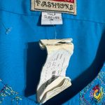 Blue and Gold Embellished Kurti with Flutter Sleeves Size M Photo 4