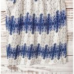 Kenar Women's Patterned Racerback Sleeveless Tank Top Blue White Size Medium Photo 7