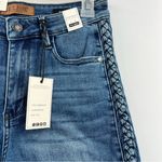 Judy Blue  wide leg high waist crop jeans braid detail size 7/28 NWT Photo 1