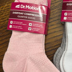 NWT Dr. Motion Everyday Compression quarter Socks 4 pairs Pink Photo 0