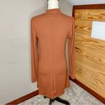 Altar'd State Altar’d State Burnt Orange Ribbed Mock Neck Long Sleeve Midi Dress Medium Photo 2