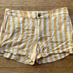 Old Navy White and Yellow Striped Shorts Photo 0