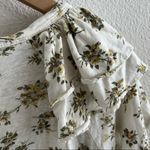 Current/Elliott The Double Ruffle Tee Linen Cotton Pearson Floral 2 - Medium Photo 8