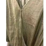 Anthropologie Maison d'Amelie Satin Green Wrap Top, sz S Photo 3