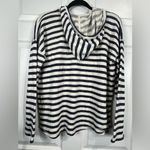 CHAPS  Women’s Striped Hoodie top - Blue/Cream - Size Large Photo 1