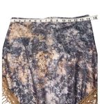 New Bandana Blouse Shirt Cover Up Fringed Tassel Embellishment Triangle Lace Top Tan Size undefined Photo 6