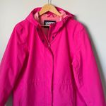 Lands' End  Hooded Lightweight Rain Jacket Bright Vibrant Pink Size Women's XL Photo 6