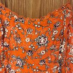 Urban Outfitters  Hanna Orange Floral Babydoll Scalloped Mini Dress Size‎ Small Photo 4
