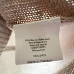 Eileen Fisher XS Linen Slub Cardigan Striped Beige White Lightweight Sweater Photo 7