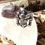 Mens Claw And Skull Biker Stainless Steel Ring Size 8 Photo 1