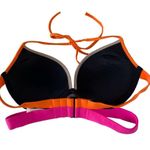 Victoria's Secret Victoria’s Secret VS Swim ❤︎ Hottie Banded Halter Bikini Top ❤︎ Black Pink 34C Photo 5