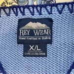 Adorable Vintage 90s Rey Wear Bolivian Snowman Sweater! Size XL Photo 5