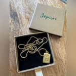 Joycuff Gold Pendant Necklace with Initial 'H' Photo 2
