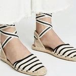 Soludos  SIZE 8 Striped Ankle Tie Espadrille‎ Sandals Photo 0