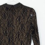 Kirra Womens Keyhole Lace Mini Dress Size M Black Long Sleeve Collar Whimsigoth Photo 7