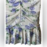 ASOS Design Maternity Women's Size 10 White Lilac Floral Ruched Mini Dress Photo 4