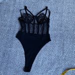 Elegant Black Lace Bodysuit Size XL Photo 1