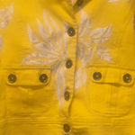 Casual Living Jacket white embroidered Yellow Floral Women's XL Photo 1