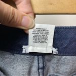 St. John SPORT Double Front Slit Mini Denim Skirt Dark Wash Navy/Black Sz Small Photo 11