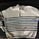 ZARA  Striped Cream Women's Sweater in size Small Photo 5