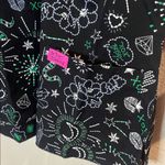 Betsey Johnson New  Scrubs Top Medical Dental Fate and Fortune Canola Size XS NWT Photo 2