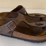 Birkenstock Gizeh Burka-Flor Thong Flip Flop Brown Womens EU 37 US 6 REG Photo 0