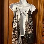 Bebe Woven Leopard Strap Back Tank Top Photo 3