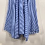 Ivy + Blu Striped Shirt Dress Fit & Flare handkerchief hem Cotton Blue White 10 Photo 9