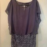 XScape  by Joanna Chen Women’s Size 14 Large Gray Sequin Blouse Blouson Top Photo 0