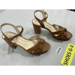 Womans Ruiee Strappy Platform Sandals 9 Brown Open Toe Buckle Block Heel Photo 1