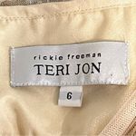 Teri Jon by Rickie Freeman heavily sequinned mermaid style gown, honey beige, 6 Tan Photo 2