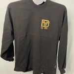 Disney spirit jersey Black Long Sleeve Shirt with‎ Gold Logo SMALL Photo 0
